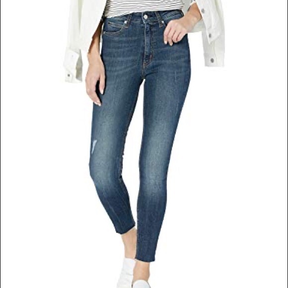 Calvin Klein Jeans Denim - Calvin Klein Jeans High Rise Skinny Ankle Raw Hem